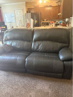 Remote leather couch