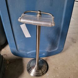 Pedestal Toilet Paper Holder, Chrome Large, 22" H (Read The First Line)