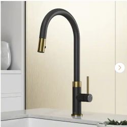VIGO
Bristol Single Handle Pull-Down Sprayer Kitchen Faucet in Matte Brushed Gold and Matte Black