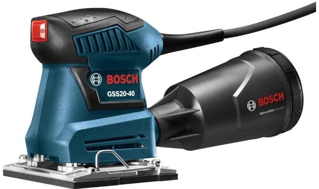 Bosch GSS20-40 1/4-Sheet Orbital Finishing Sander 2 Amp With Dust Collector New