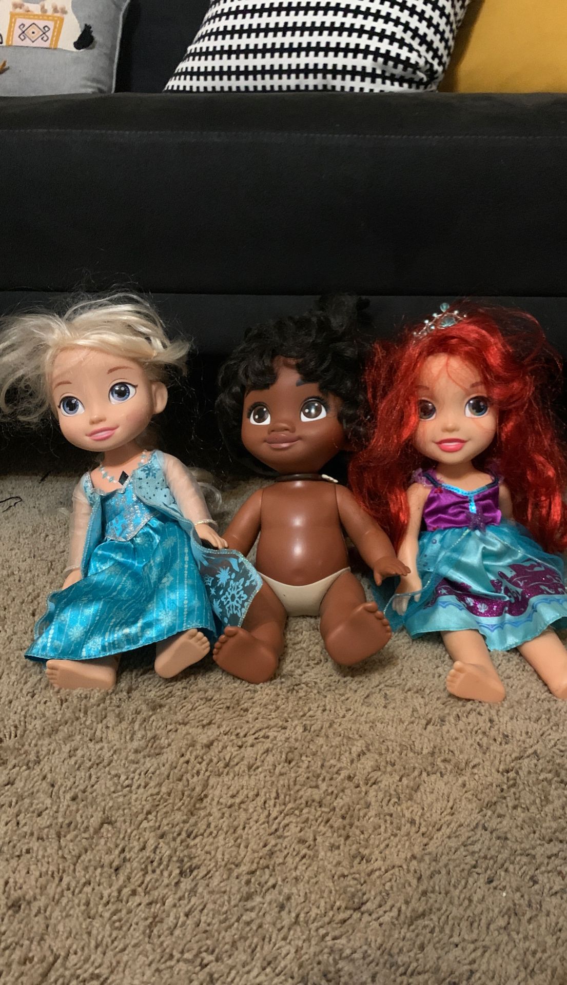 Three Princess dolls