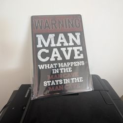 Metal Sign  For Men" S Cave -New - 