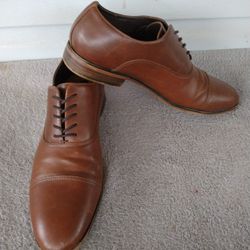 Parker And Sky Oxford Brown Leather Dress Shoes Size