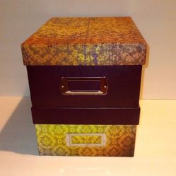 Decorative Photo Storage Boxes Vintage Map Pattern 