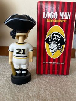 Pittsburgh Pirates Vintage 60’s 70’s &0’s Logo Man Bobble head 2007 With Box