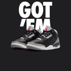 2024 Jordan 3's Size 12 For Sale