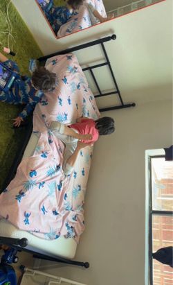 Twin bedframe and mattress