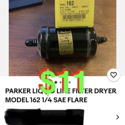 PARKER LIQUID LINE FILTER DRYER MODEL 162 1/4 SAE FLARE