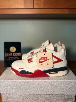 Size 9 Nike Jordan 4 brick after brick