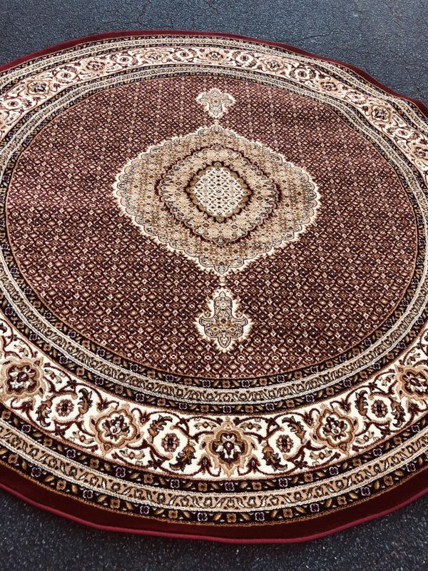 New Turkish Round Rug Size 8x8 Nice Red Carpet Tabriz Persian Style Open In The Continue To Mobile Website