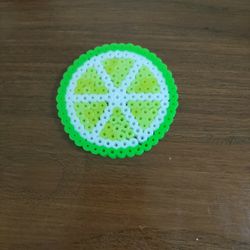 Perler Bead Coaster: Lime