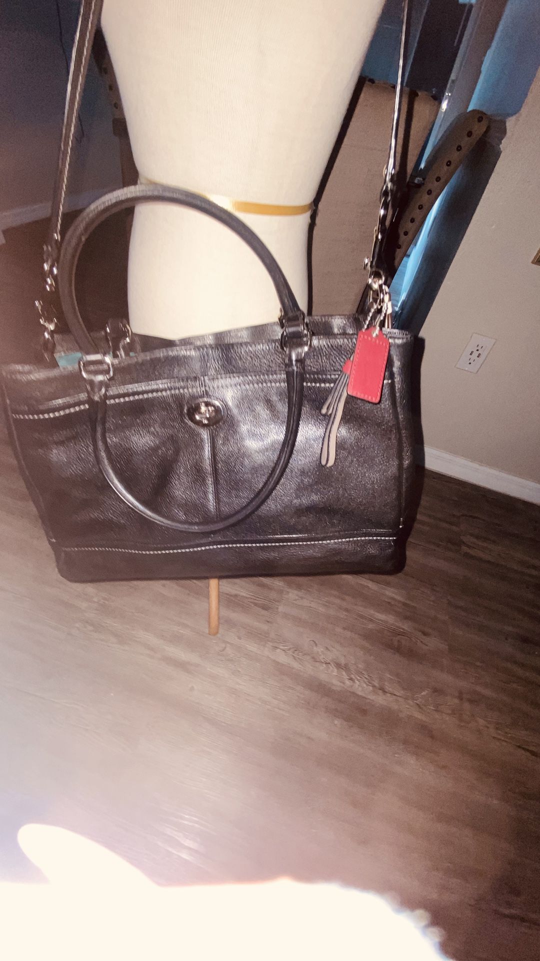 Coach Black Large Carryall Tote Satchel Handbag