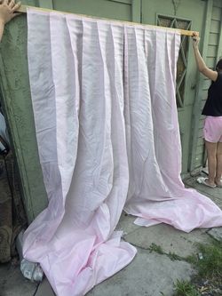 Pink backdrop curtain
