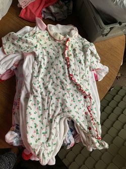 12 girls onesies 0-6 months