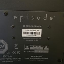 Sub Woofer   Episode ES-SUB-ELE10-200
