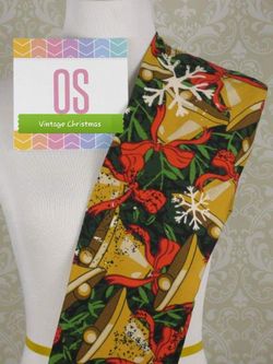 Lularoe OS Vintage Christmas Leggings