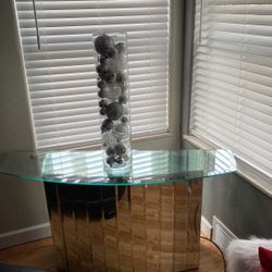 Glass and mirror console