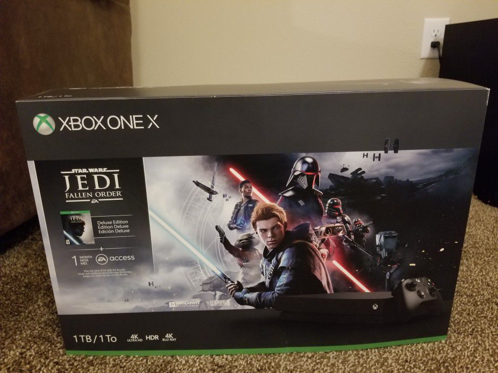 New (BOXED) Xbox one x 1TB with Jedi
