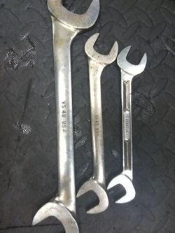 Vintage USA Open-End Wrenches Set of 3