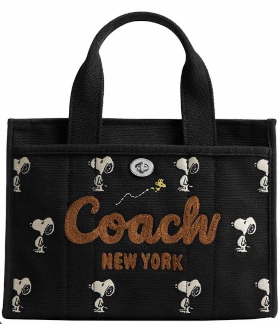 Coach X Peanuts Cargo Tote Bag With Snoopy Print