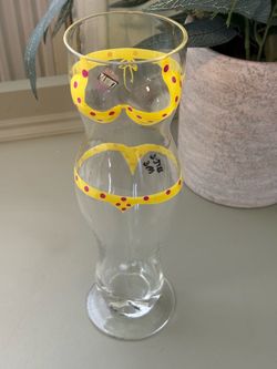 Vintage Cruzan  Yellow Bikini Glass - Party Drinkware