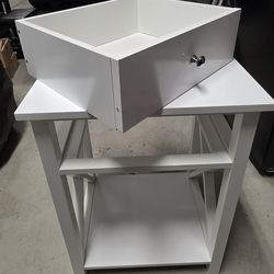 2 White end tables