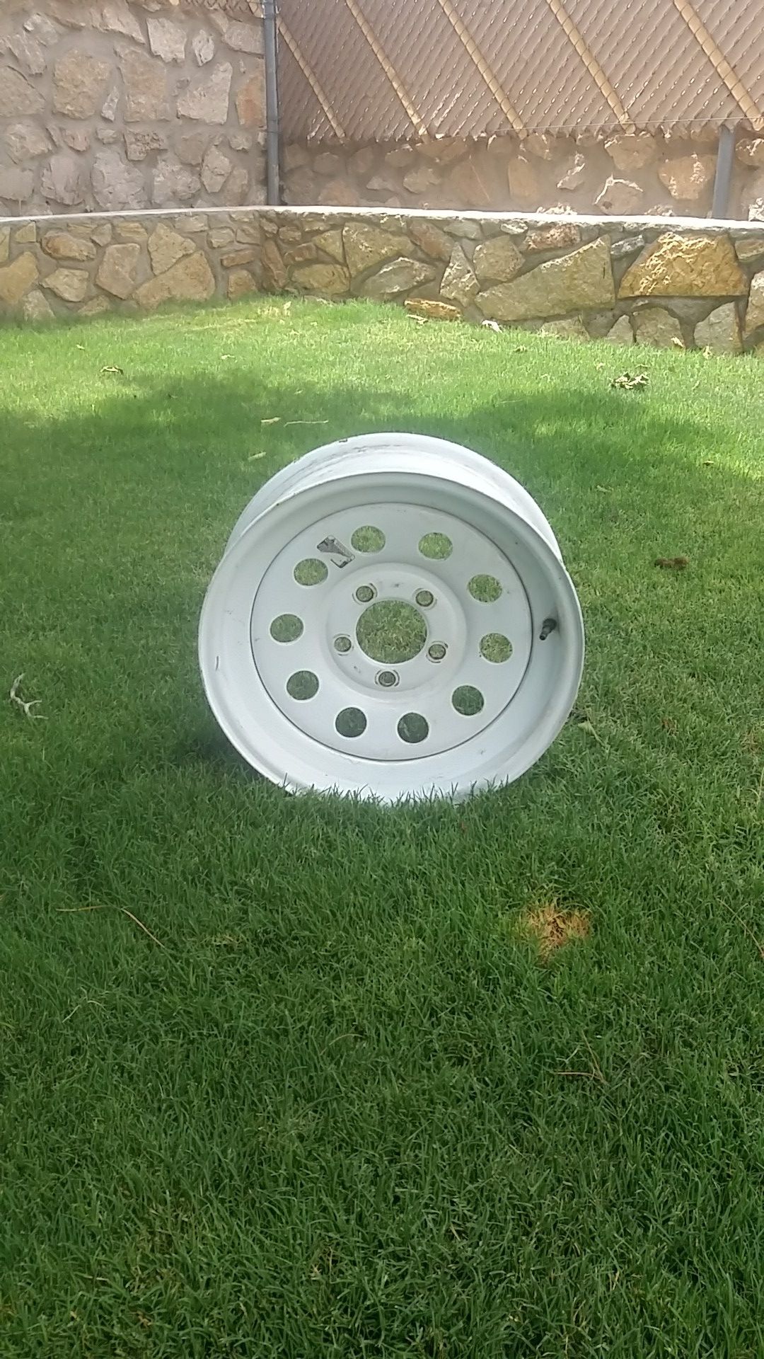 white wheels of my RV