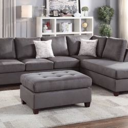 Sectional Sofa + Ottoman
