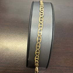 14k Gold Anchor Link Bracelet 