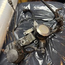 CB750 Brake Caliper,front. Master cylinder and brake hose 1973 Honda