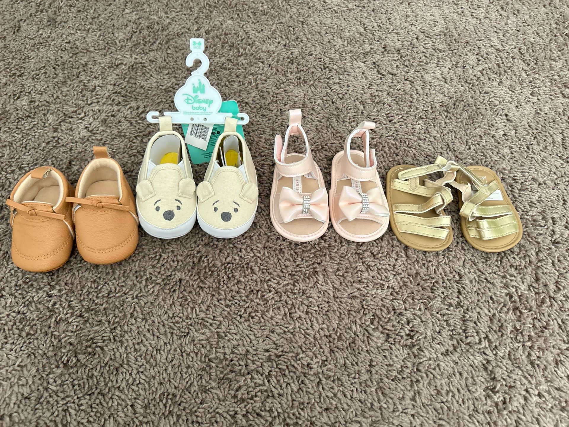 Baby Shoes And Winnie The Pooh 0-3M