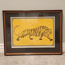 LLEWELLYN DE CARLO SIGNED LIMITED LITHOGRAPH PRINT TIGER ANIMAL 113/275