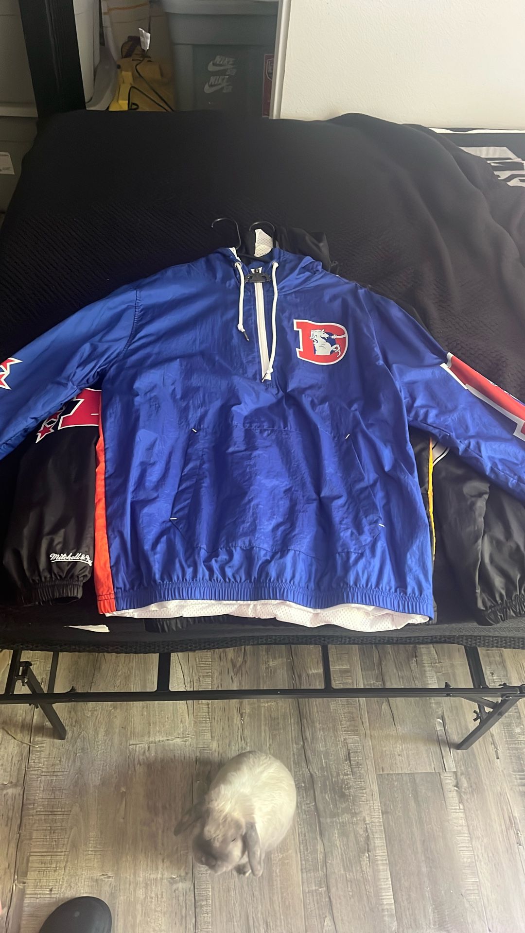 Mitchell And Ness Broncos Hoodie Windbreaker$30