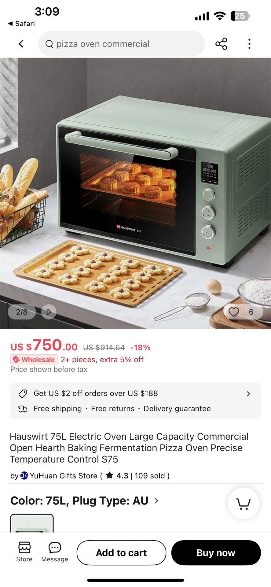 SUBLIMATION OVEN Hauswirt 75L Large Capacity Convential Oven