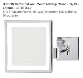 Hardwired Wall-Mount LED Makeup Mirror
