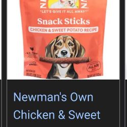Newman's Own Chicken & Sweet Potato Dog Snack Sticks (5 oz)