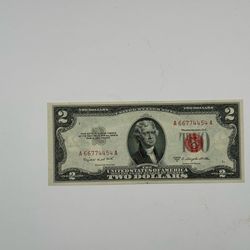 Red Seal Two Dollar Bill 1953 B
