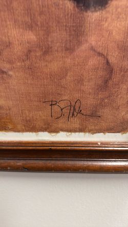 Signed Original Painting in Wood Frame