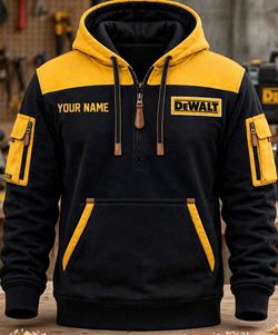 DeWalt Custom Name Quarter-Zip Hoodie