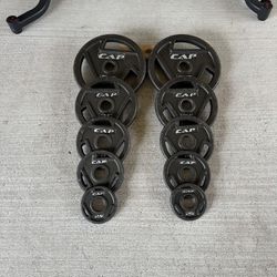 Cap Olympic Barbell Grip Weight Plates $180 