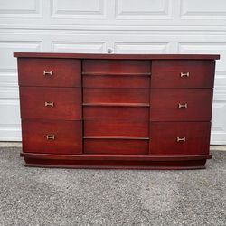 Vintage Solid Wood Dresser Credenza/ Sideboard Buffet Server