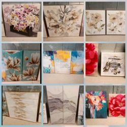 Luxury inspired wall art picture frame wall decoration lot frame abstract canvas painting bundle