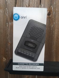 Onn cassette recorder with microphone
