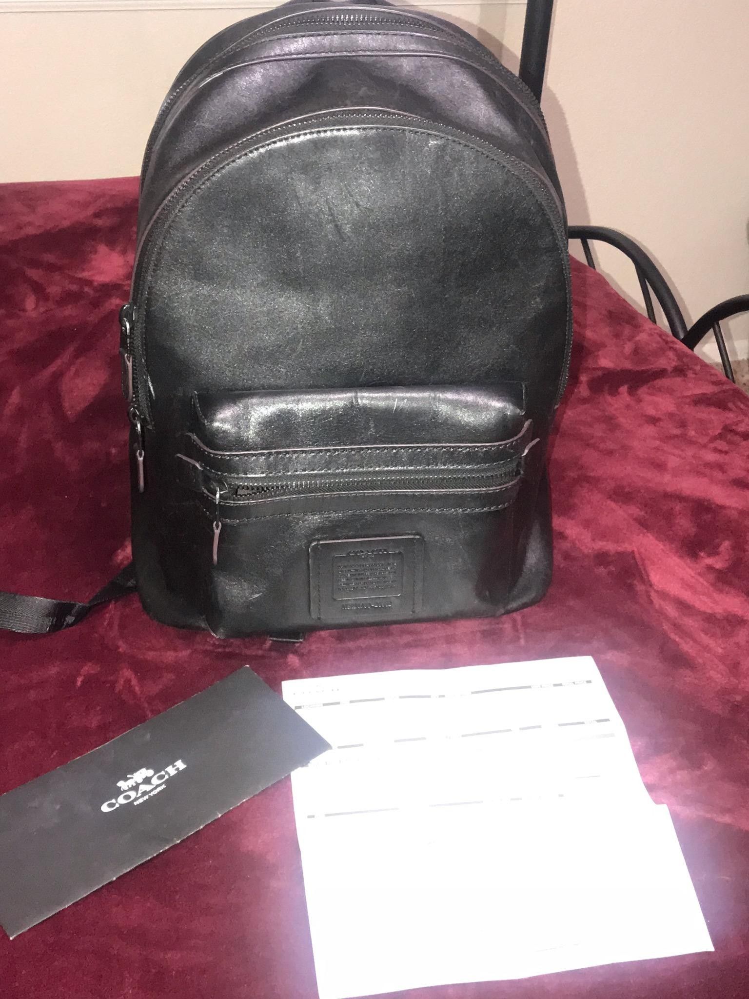 Coach Academy Black Backpack- M/W