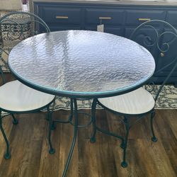 Wrought iron bistro set