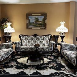 Italian Floral Living Room Set