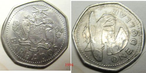 BARBADOS ONE DOLLAR 1994