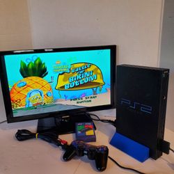 Ps2  Game Console Completed With HDMI Adapter Ready To Play  On Your Big Screen Tv Tested 100% Works Great Available Today  Read Description  