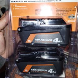 Rigid 18v 4ah Battery  2-Pack 