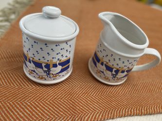 Cute vintage canister and pitcher